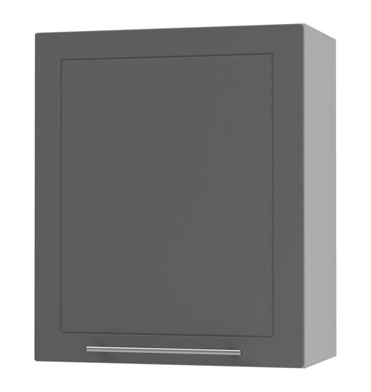 KÜCHENHÄNGESCHRANK Kvantum W2/60 Graphit Matt / Grau Matt 60 / 32,5 / 72cm - Graphitfarben/Grau, Holz/Holzwerkstoff (60/72/32.5cm) - Feldmann-Wohnen