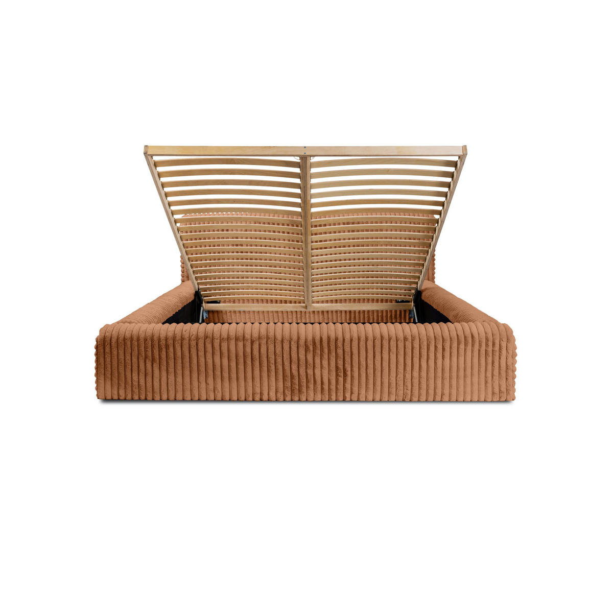 POLSTERBETT aus Strickmaterial Kostar 180x200 cm, Braun - Braun, Textil (180/200cm) - Fedve