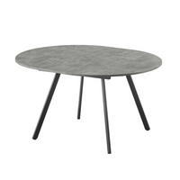 ESSTISCH TILL 120-150/120/76 cm Rund Beton - Schwarz/Grau, Holzwerkstoff (120/120/76cm) - B&D Home