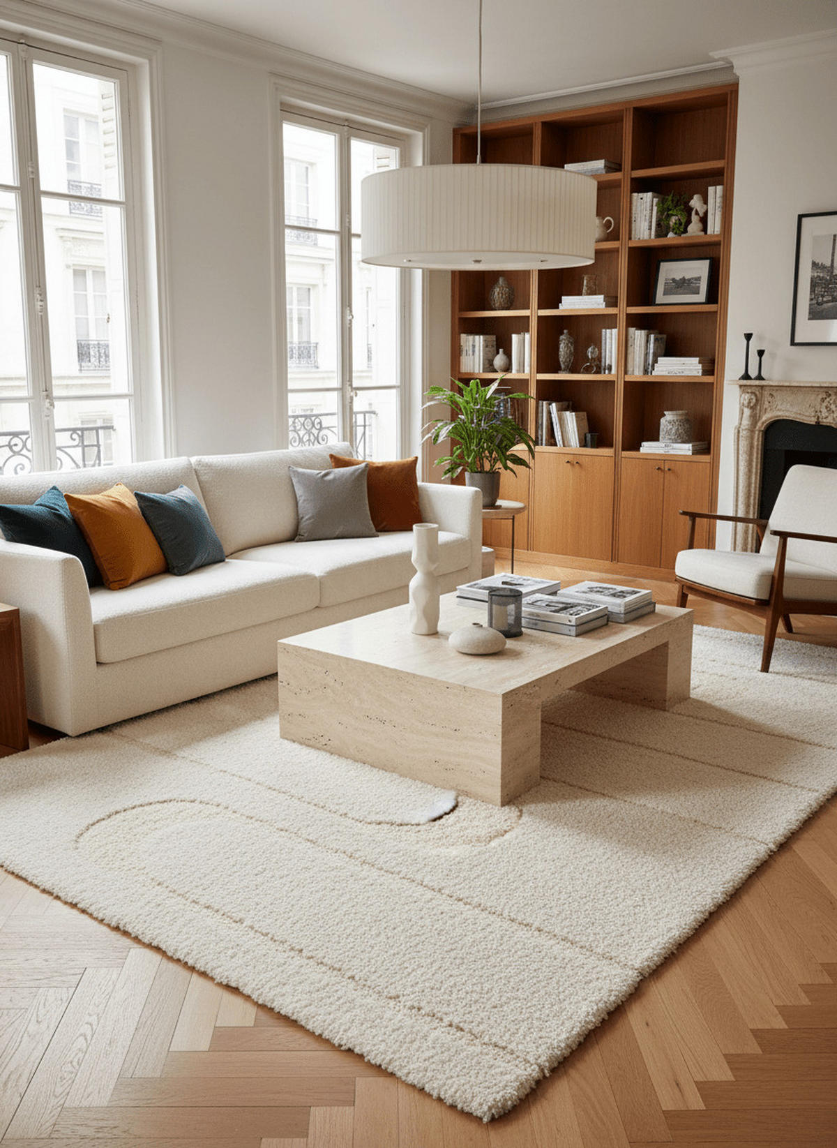 TEPPICH, Weicher, dicker mit Reliefeffekt weiß - Weiß, Textil (120/170cm) - AFK Living