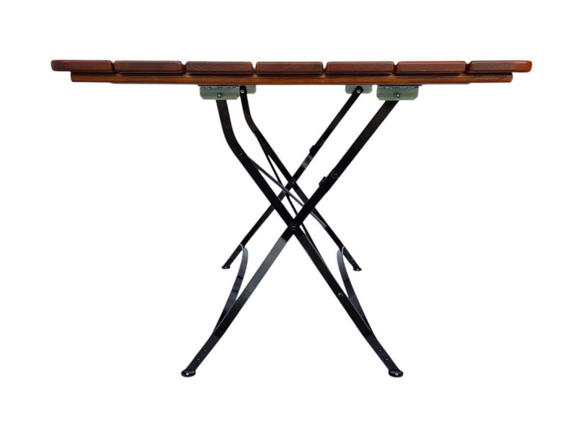 BIERGARTENTISCH BAVARIA 74x120x80cm Klappbar Eschenholz Schwarz/Braun - Braun, Holz (80/120/74cm) - CHEFGASTRO