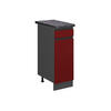 KÜCHENUNTERSCHRANK R-Line Rot 30 cm, AP Anthrazit - Anthrazit/Rot, Holzwerkstoff (30/81.6/60cm) - Vicco