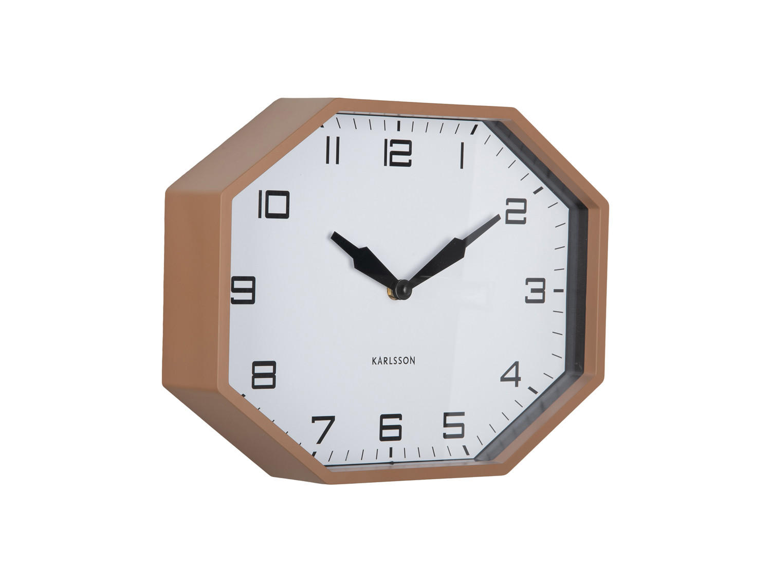 WECKER Modern Factory Octagon Braun 32/32/26 cm - Braun, Kunststoff (32/26/32cm) - Karlsson