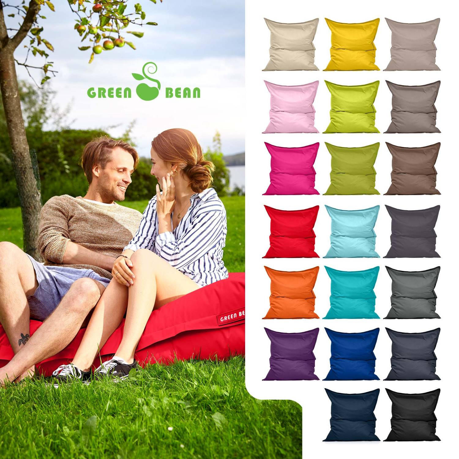 SITZSACK XXL "Square" 140x180cm - 380 L - Rot, Textil (140/25/180cm) - Green Bean