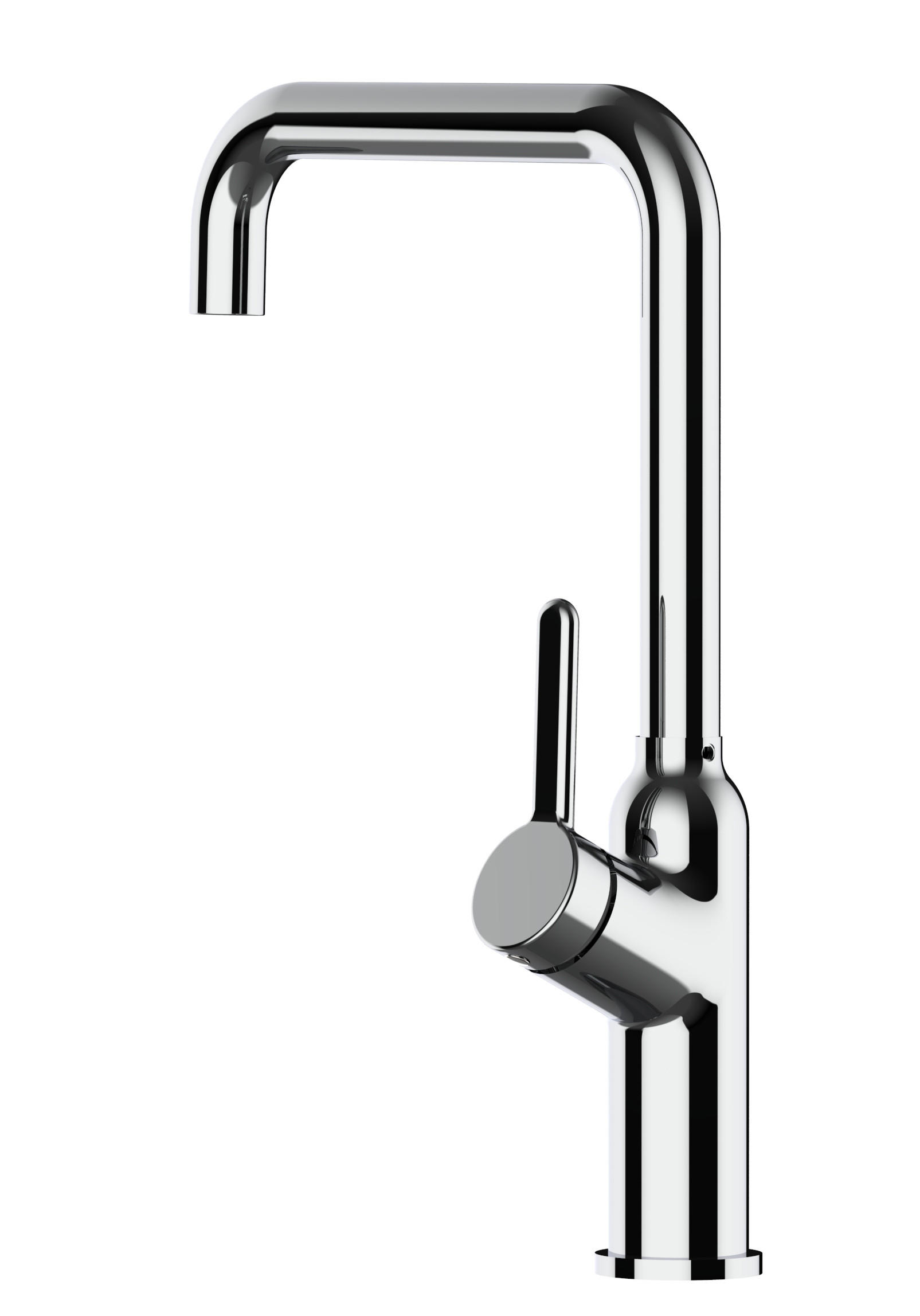 KÜCHENARMATUR, Verchromt, 360° schwenkbar - Chromfarben, Metall (19.5/39.5/19.5cm) - VIZIO