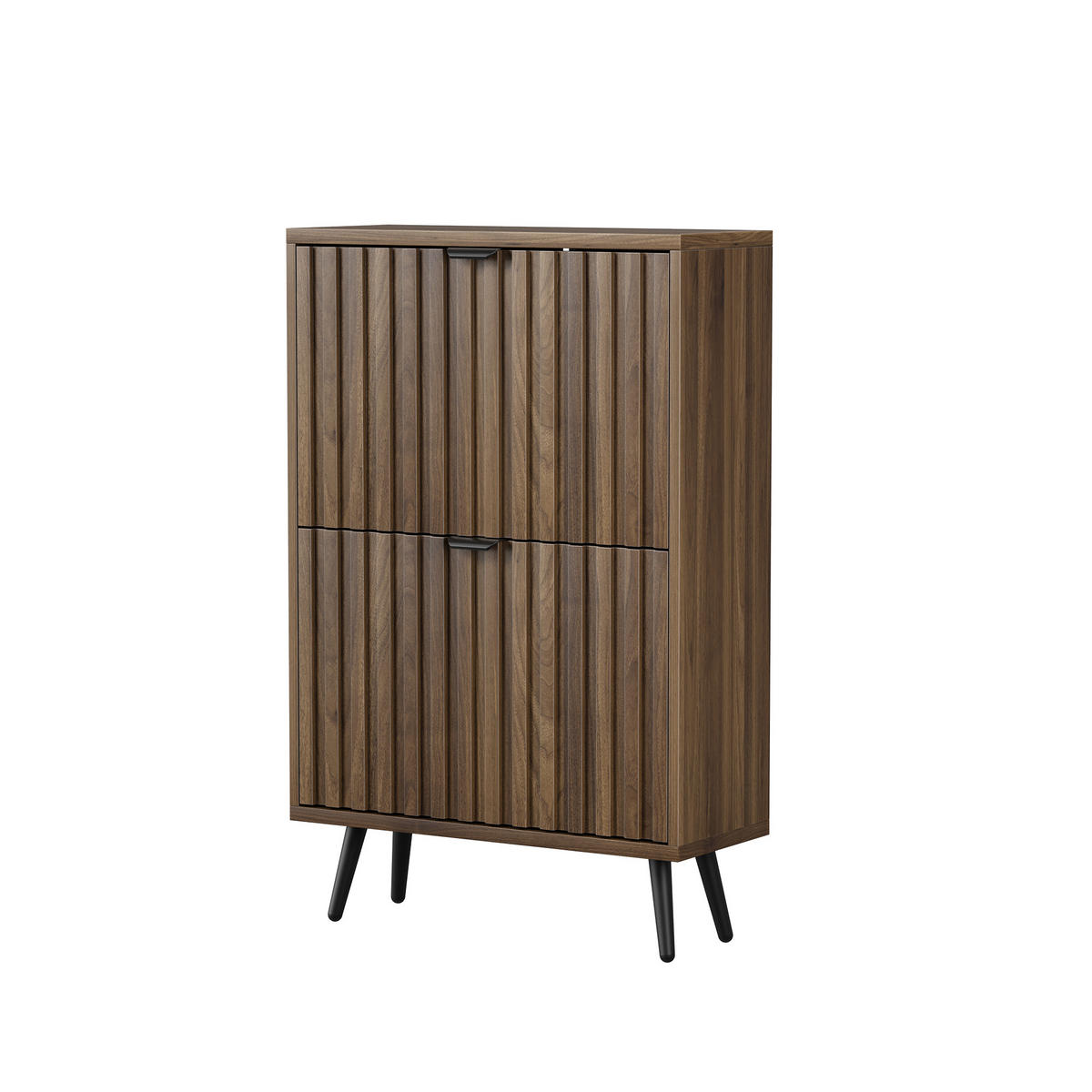 SCHUHSCHRANK Walnuss 60/24/95 cm - Walnussfarben, Holzwerkstoff (60/95/24cm) - PANGIVO