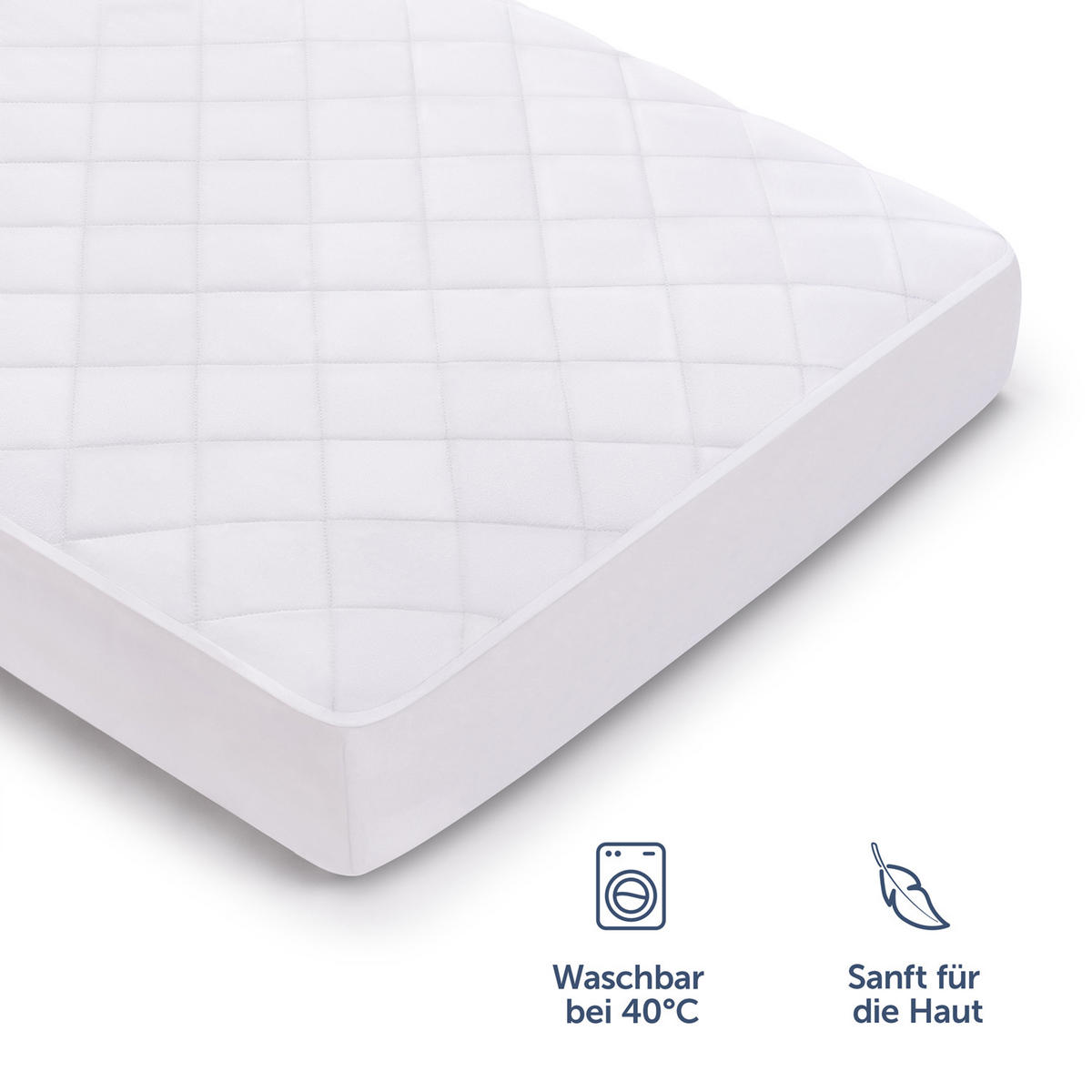 CHRÁNIČ MATRACA Prešívaný, sada 2 ks – Antialergický a nepremokavý, 150x200x30cm - biela, textil (150/200cm) - Blumtal