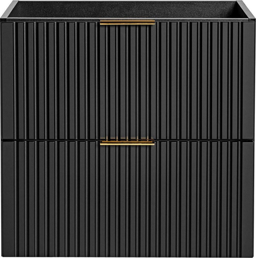 WFL Group Waschbeckenunterschrank Schwarz 60x57x46 cm