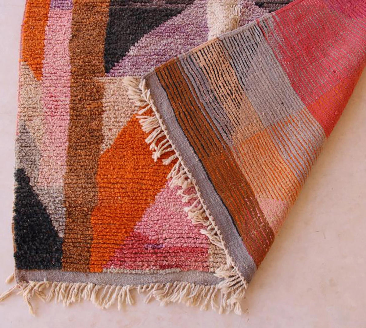 BERBERTEPPICH aus Marokko aus reiner Wolle mehrfarbig - Multicolor, Naturmaterialien (173/284cm) - AFK Living