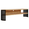 TV-LOWBOARD Fikoli Oval - Eichefarben/Schwarz, Holzwerkstoff/Metall (140/40/40cm) - MIRJAN24