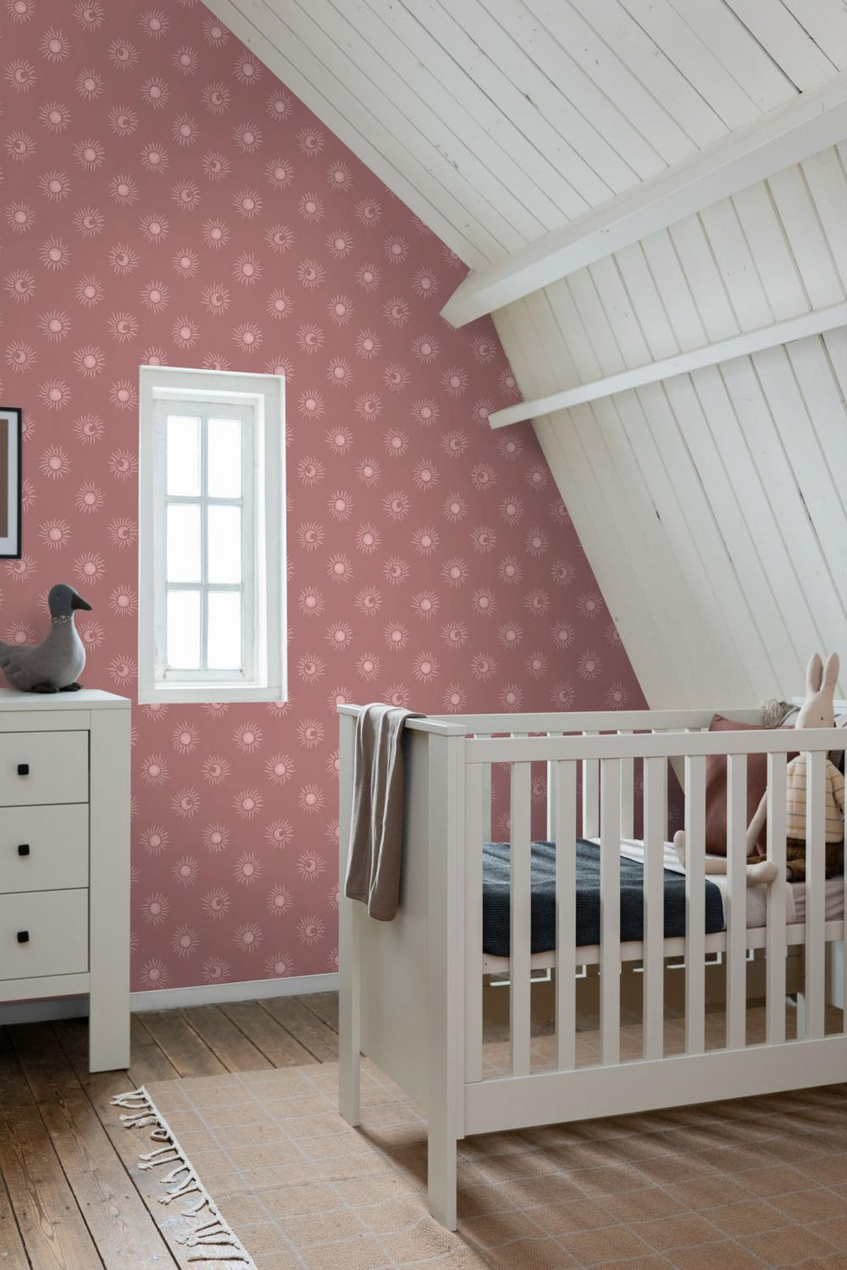 TAPETE Sonnchen 50 x 900 cm - Pink, Papier (50/900cm) - ESTAhome