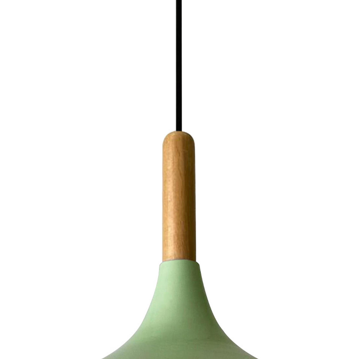 PENDELLEUCHTE Champion aus Holz 35/30 cm - Mintgrün, Metall (30/35/30cm) - Bamyum