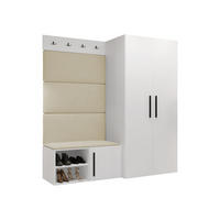 GARDEROBEN-SET Medi I - Beige/Schwarz, Holzwerkstoff/Kunststoff (80/191/50cm) - MIRJAN24