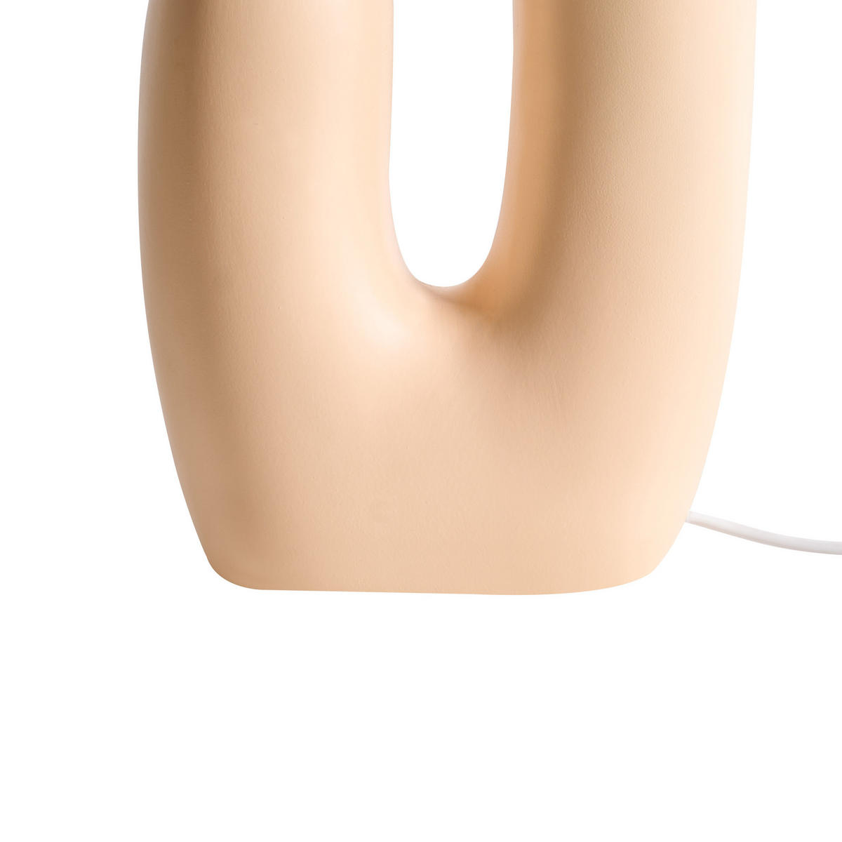 TISCHLAMPE Beige Tulun - Beige/Weiß, Kunststoff (16/16/40cm) - Beliani