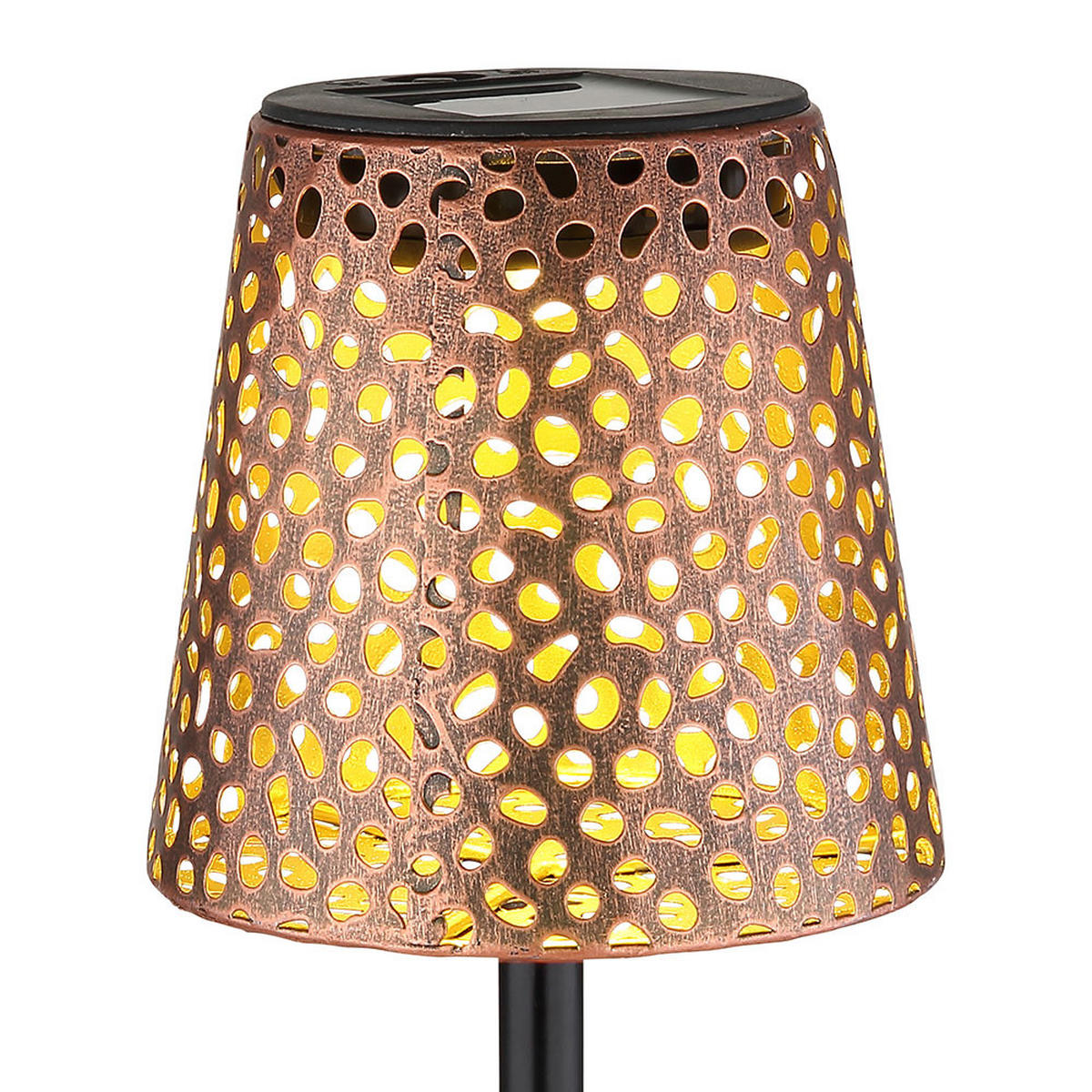LED WEGELEUCHTE Metall Kupfer - Kupferfarben, Metall (12/12/70cm) - Globo Lighting