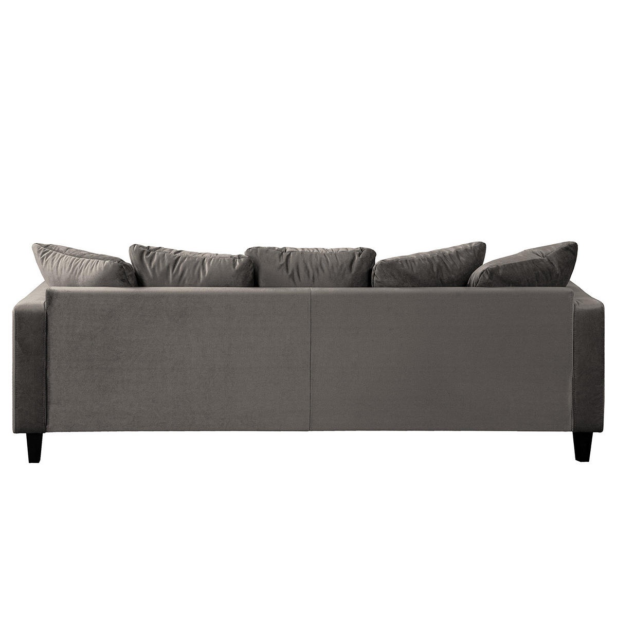 3-SITZER SOFA - Samt - Grau, Textil (228/85/90cm) - home24