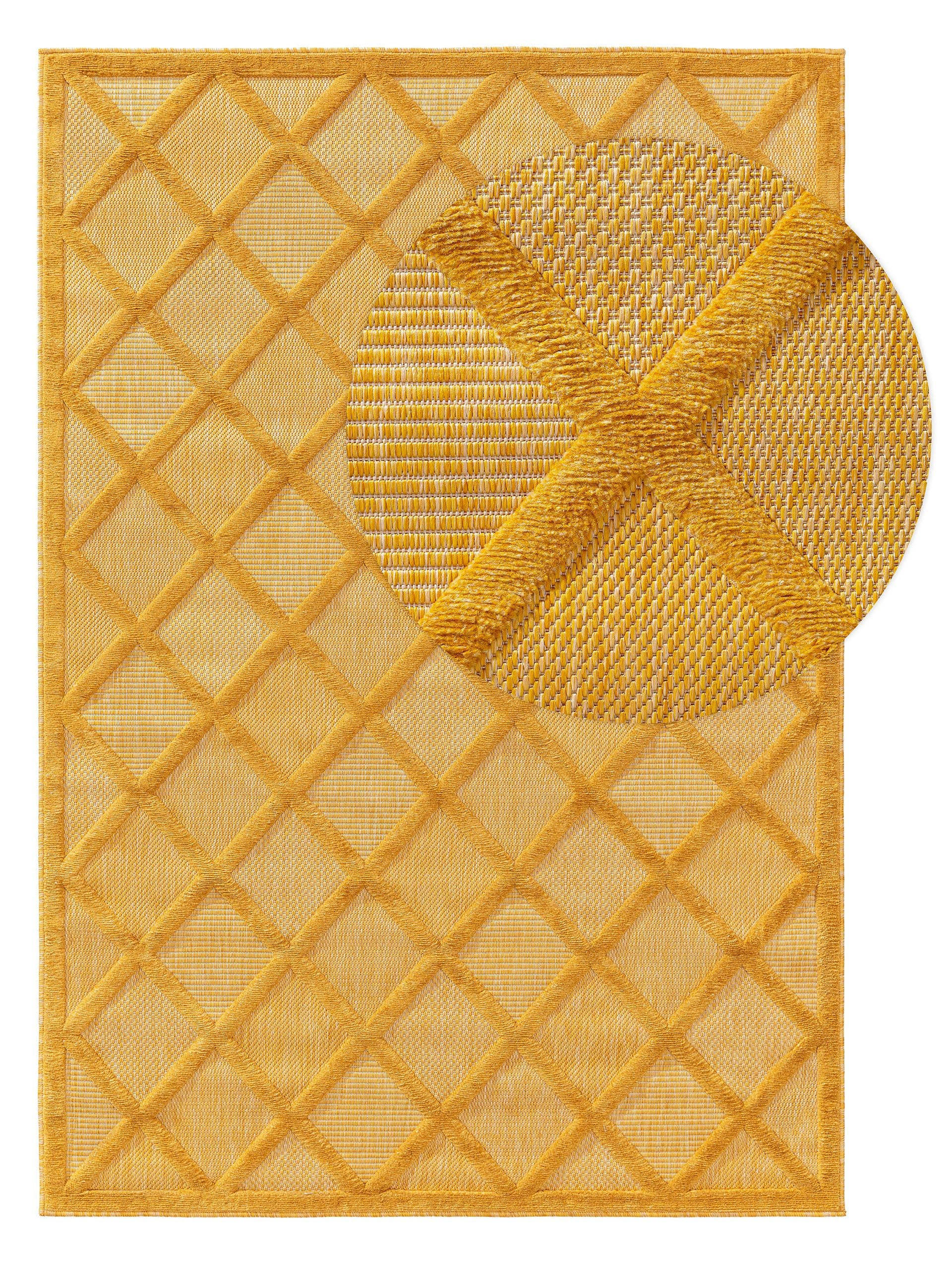 OUTDOORTEPPICH Bonte Gelb 120x170 cm - Gelb, Textil (120/170cm) - benuta Nest