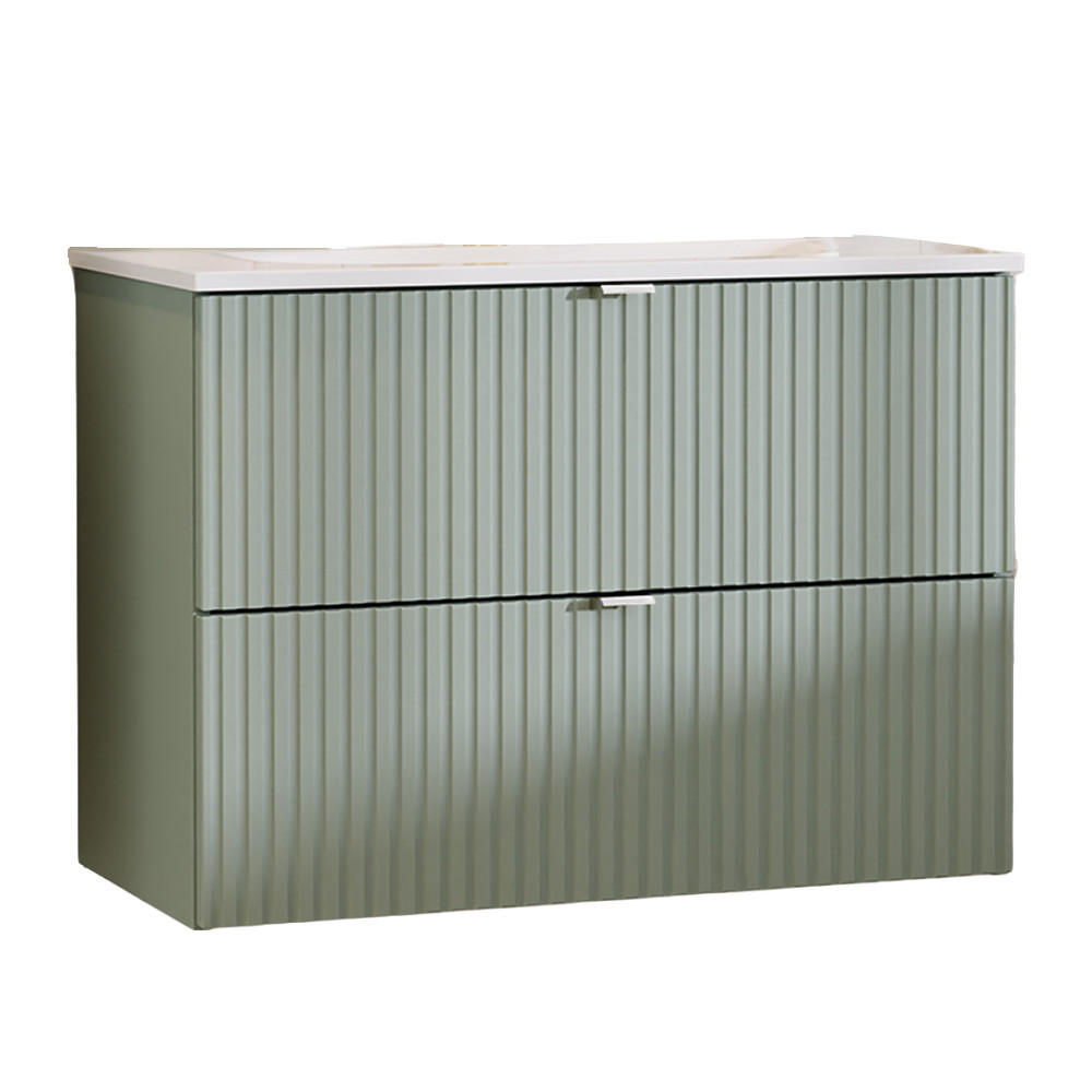 WASCHTISCH Newport-56 - Grün, Holzwerkstoff (80/59/40cm) - Lomado