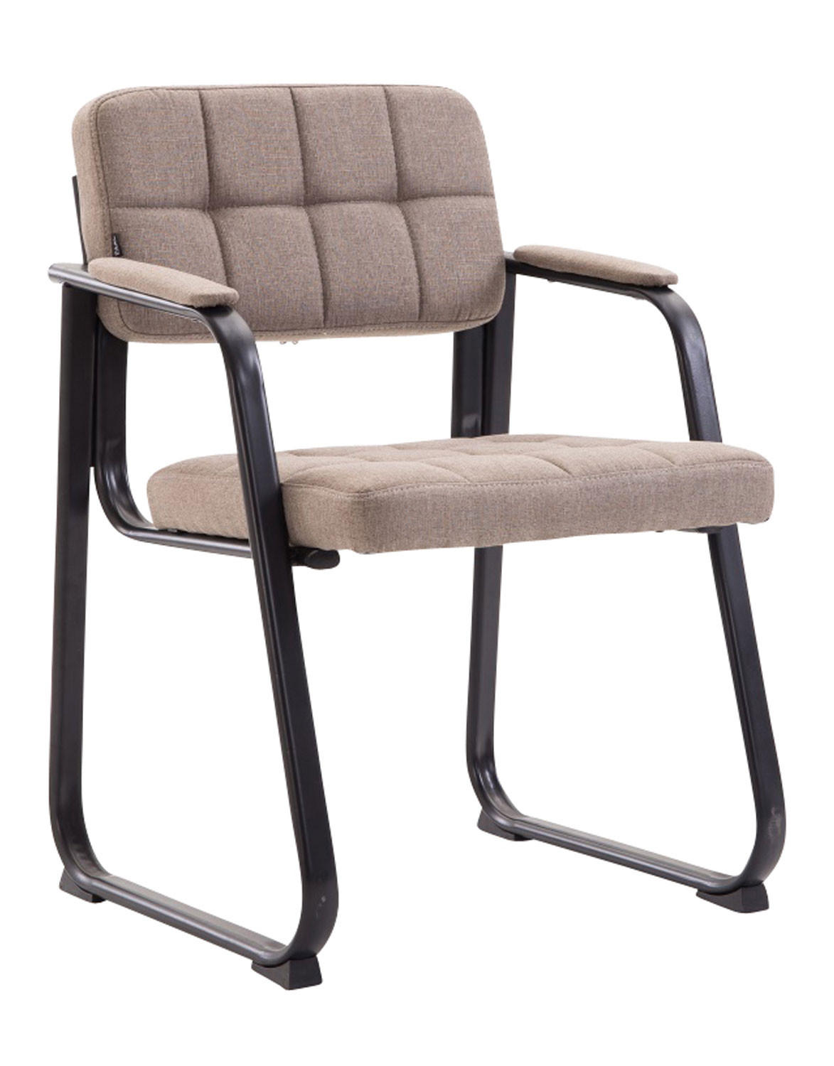 ARMLEHNENSTUHL Stoff taupe - Taupe, Textil/Metall (59/84/58cm) - CLP