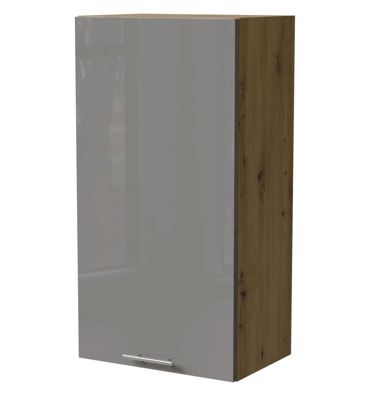 KÜCHENHÄNGESCHRANK Essen W4/50 Grau Hochglanz / Eiche Artisan Matt 50 / 32,5 / 96cm - Eiche Artisan/Grau, Holz/Holzwerkstoff (50/96/32.5cm) - Feldmann-Wohnen