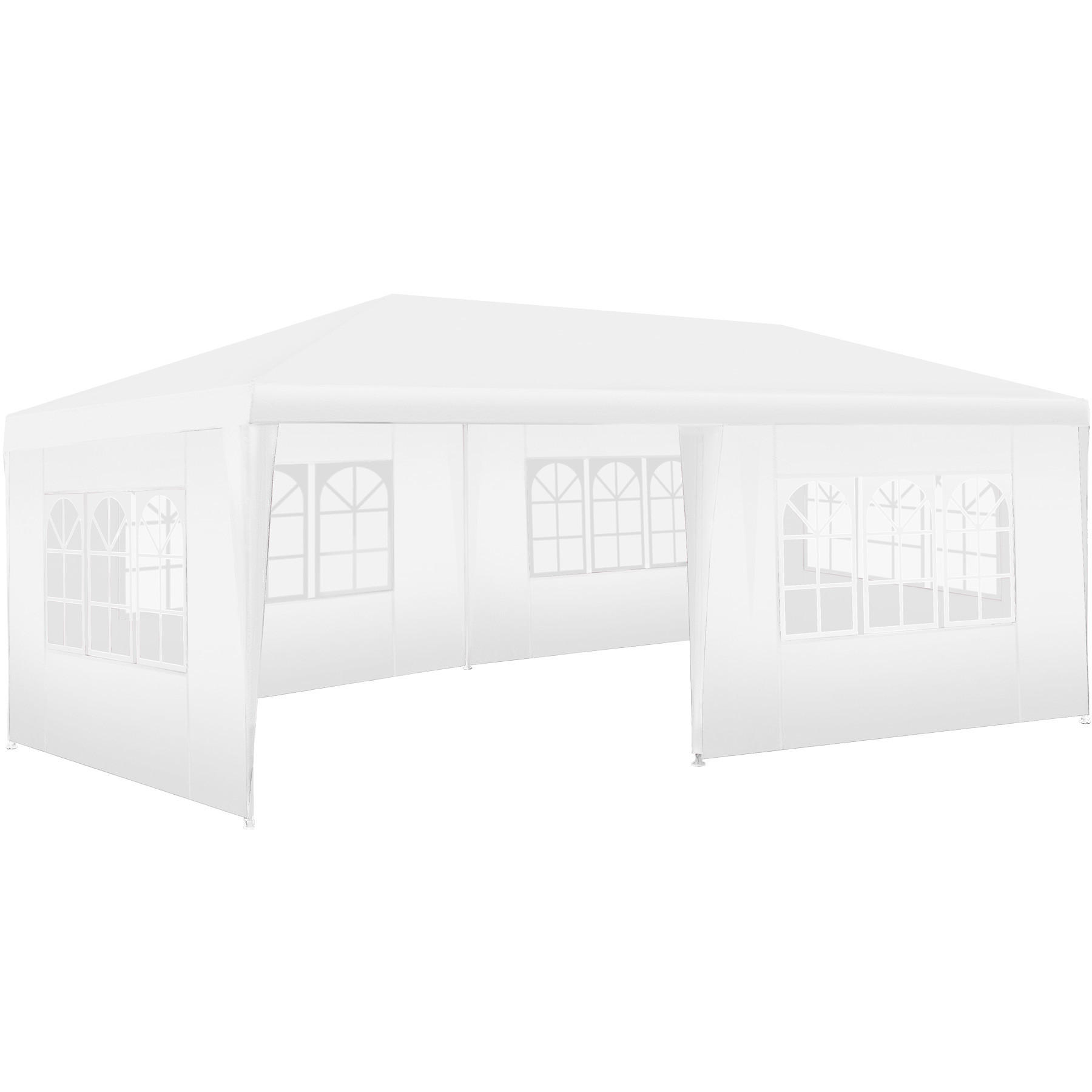 PAVILLON Vivara,inklusive Spannseile und Heringe,weiß - Weiß, Kunststoff (300/250/600cm) - tectake