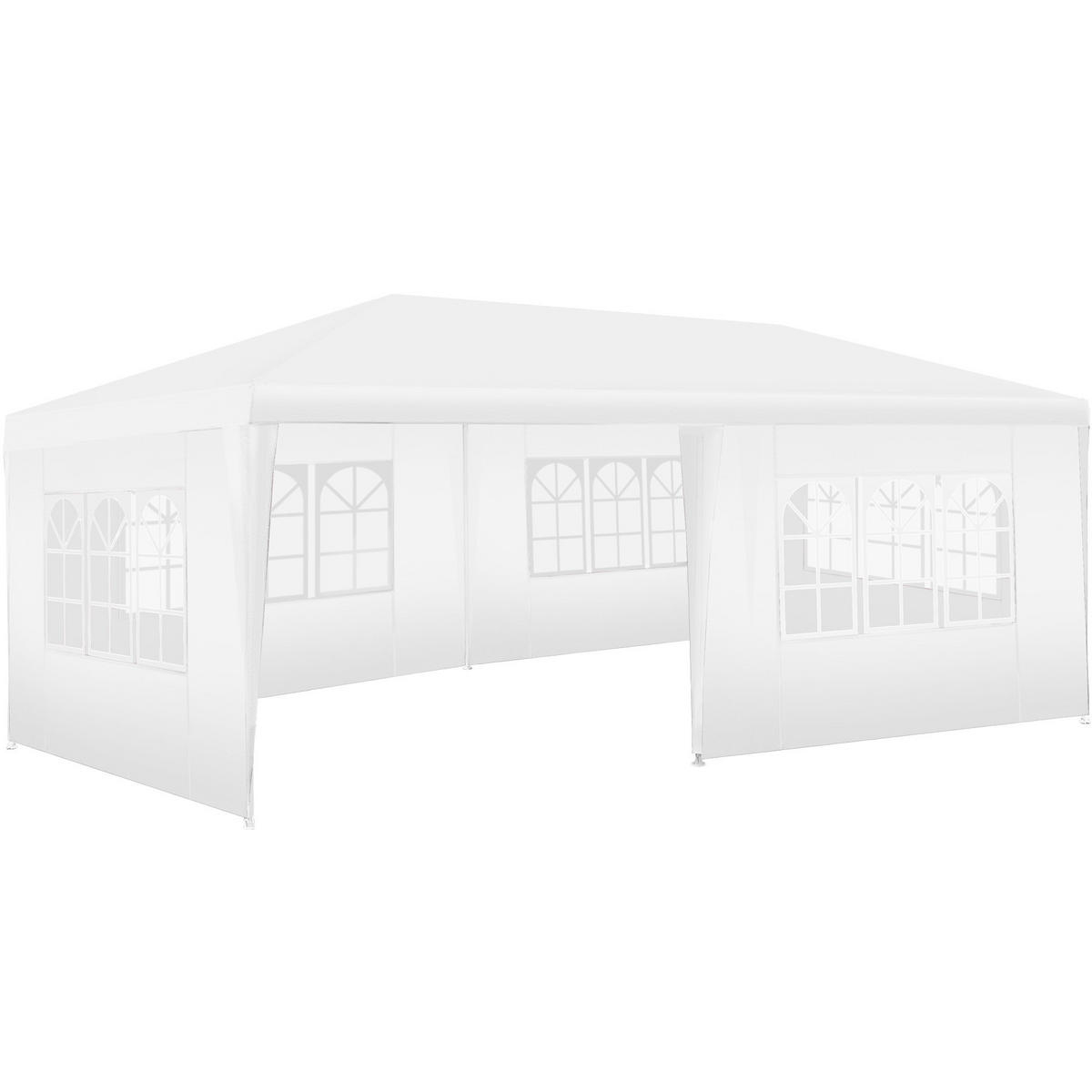 PAVILLON Vivara,inklusive Spannseile und Heringe,weiß - Weiß, Kunststoff (300/250/600cm) - tectake