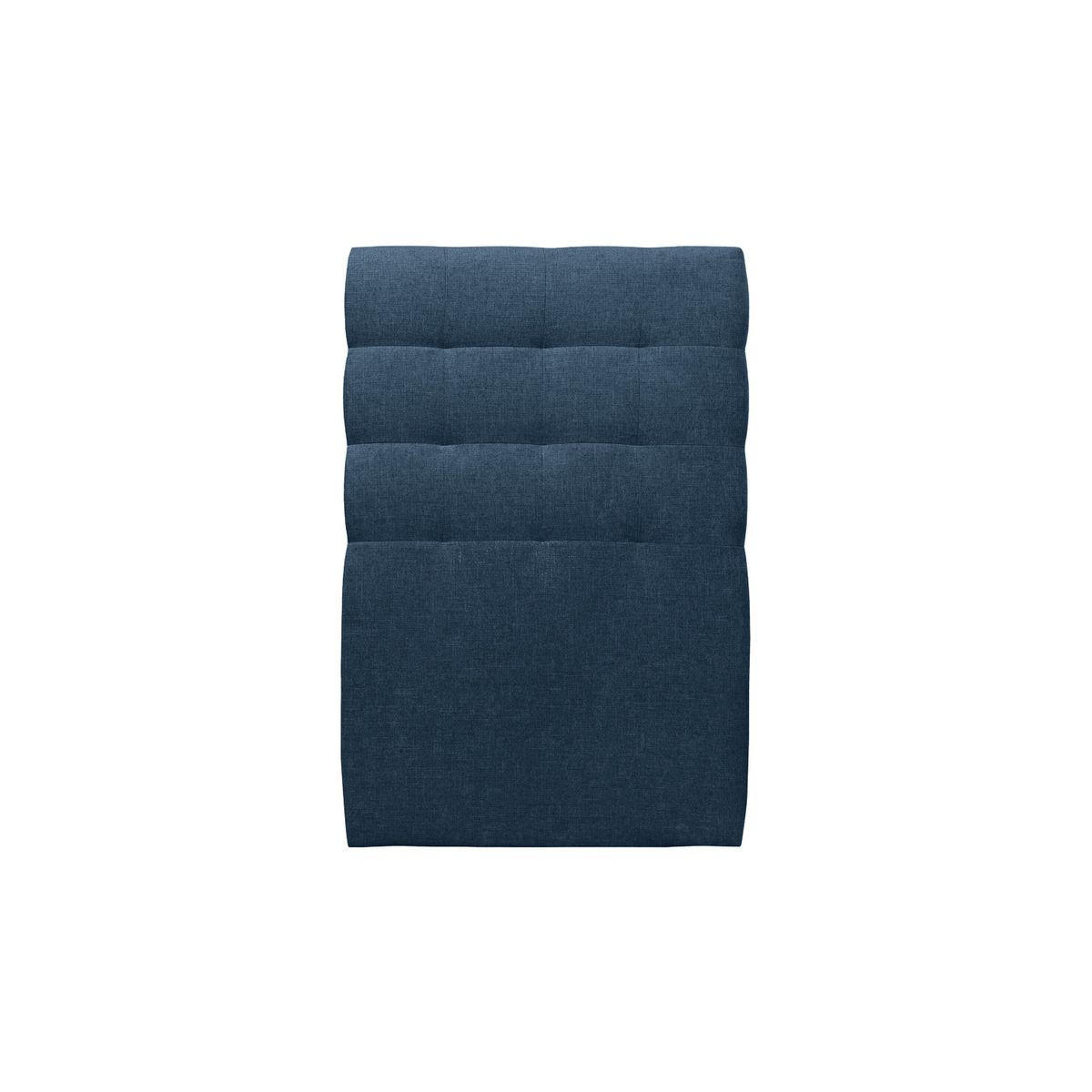 KOPFTEIL gepolstert - Gesteppt – ozeanblauer Stoff - 90 cm - Beige/Dunkelblau, Karton/Holz (90/120/10cm) - Sommeil de Plomb
