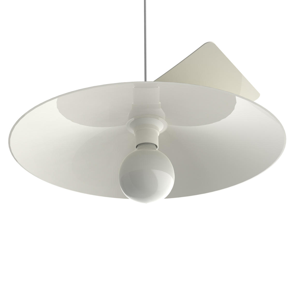 HÄNGELEUCHTE Miller D40 - Weiß Hochglanz, Metall (40/34/9cm) - Lumicom