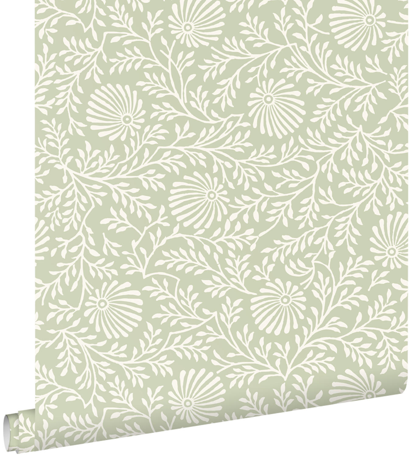 TAPETE Blumenmuster 50 x 900 cm - Grün, Papier (50/900cm) - ESTAhome