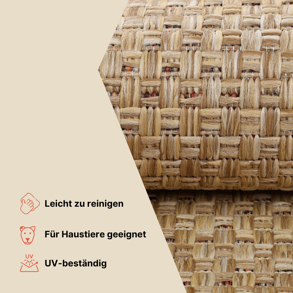 TEPPICH VERANO BRAUN 60/200 cm - Braun, Textil (60/200cm) - Tapiso