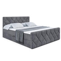 BOXBETT CATOR-Z - 180x200 cm - H3 - Dunkelgrau - Dunkelgrau, Holzwerkstoff (180/200cm) - ALTDECOR