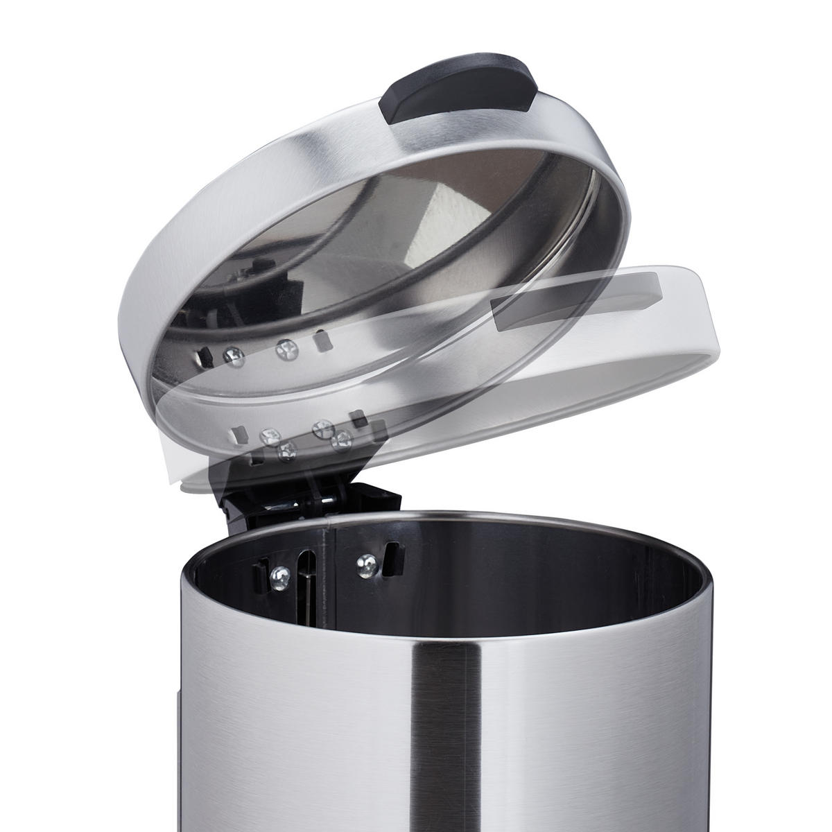 KOSMETIKEIMER - Silberfarben, Kunststoff/Metall (17/25/22cm) - Relaxdays