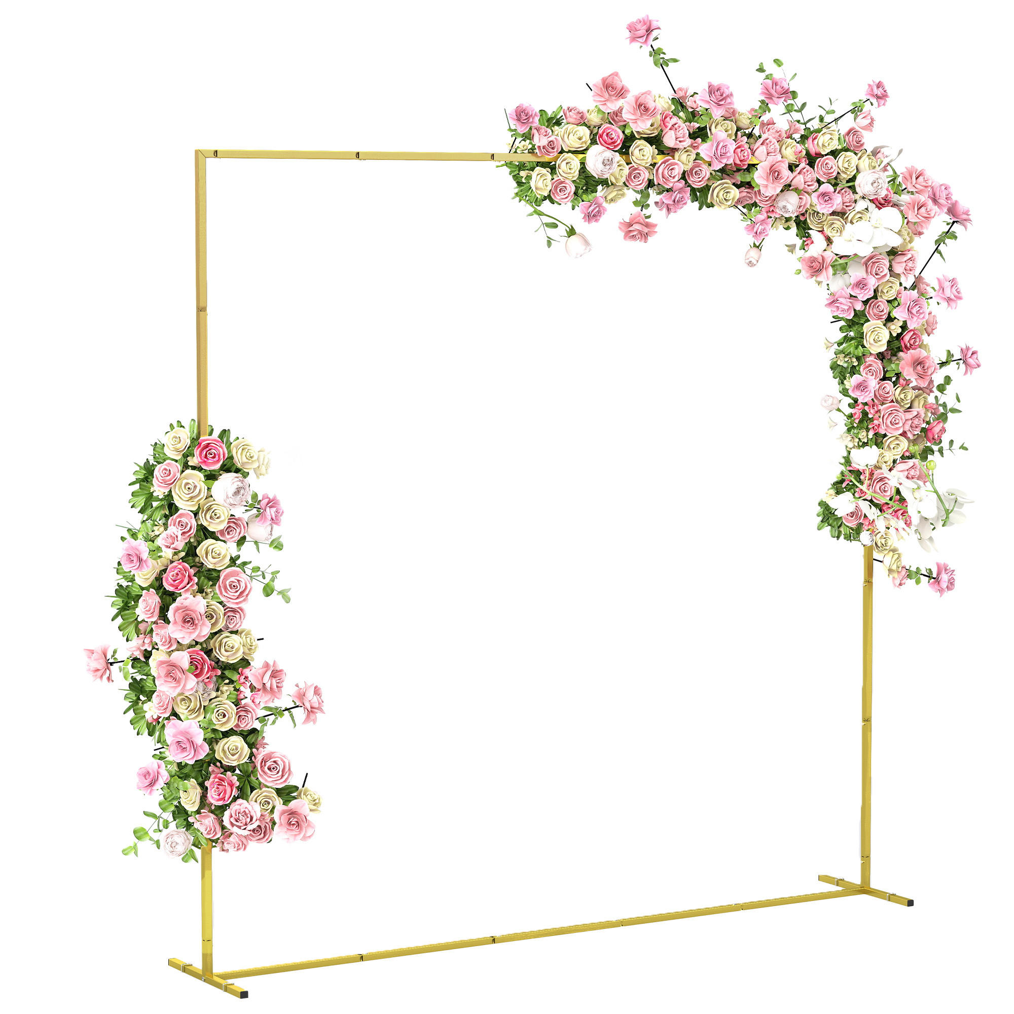 ROSENBOGEN DE-18337 2 m hoch für Hochzeit & Dekoration Gold - Goldfarben, Metall (200/200/40cm) - ComfortXL