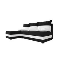 ECKSOFA HEWLET L Rainbow 15+31 Links mit Schlaffunktion - Schwarz, Textil (200/140cm) - Bedante