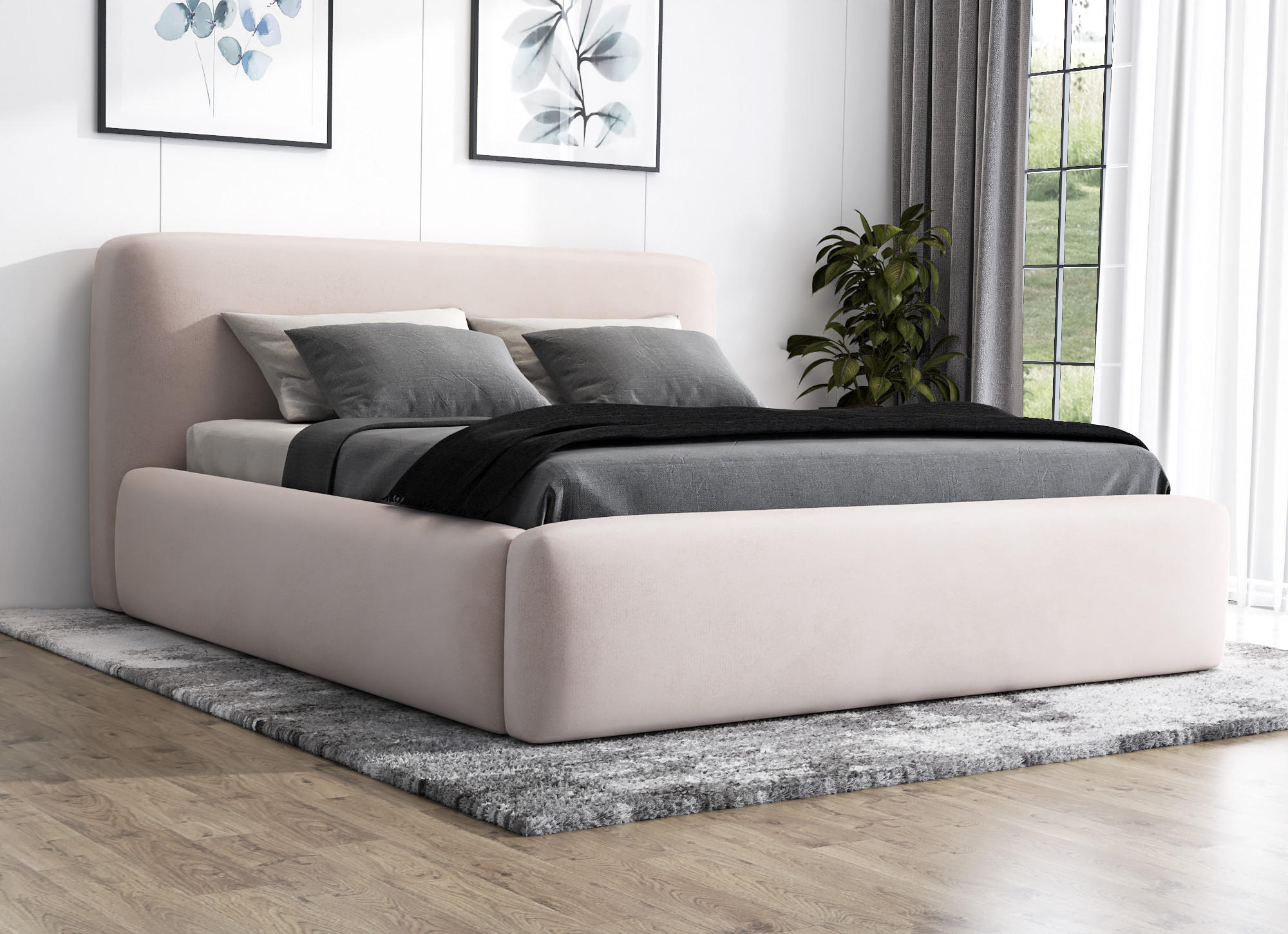 Thumbnail - A&J MöbelLand Polsterbett, Beige, Textil, 90x200 cm, Schlafzimmer, Betten, Polsterbetten