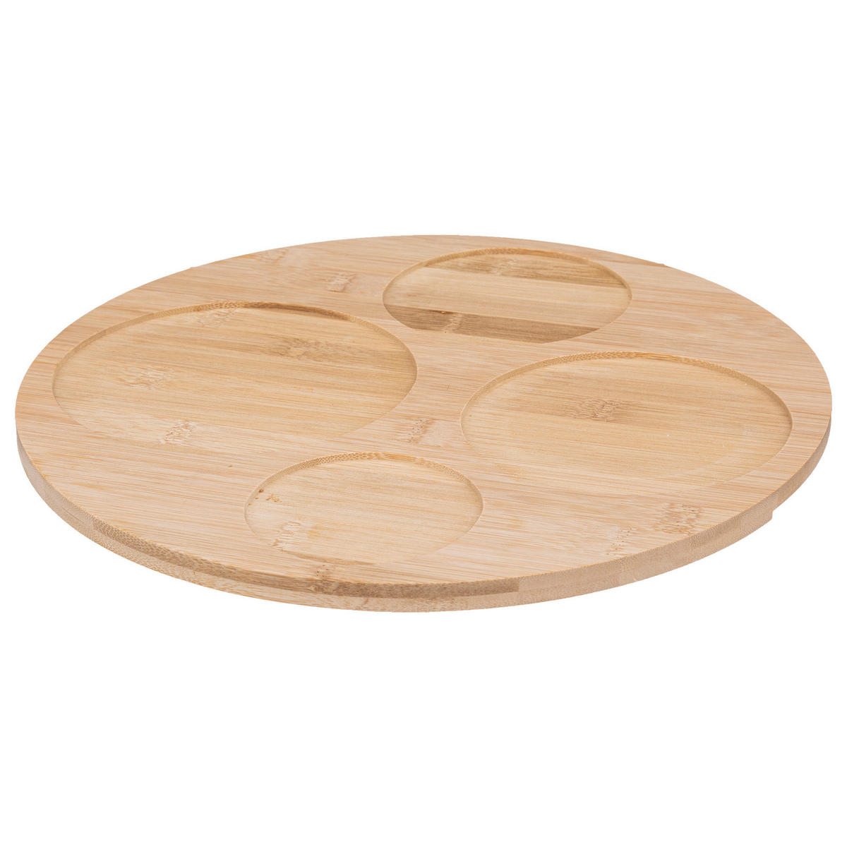 SNACK-SERVIERSET mit 5 Schalen und Bambustablett Weiß 33/10,5/33 cm - Weiß, Keramik (10.5/33/33cm) - Secret de Gourmet
