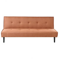 3-SITZER-SCHLAFSOFA goldbraun/schwarz Visby - Schwarz/Braun, Textil (180/80/92cm) - Beliani
