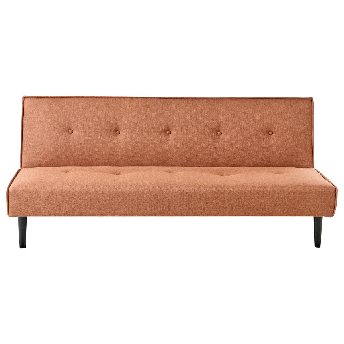 3-SITZER-SCHLAFSOFA goldbraun/schwarz Visby - Schwarz/Braun, Textil (180/80/92cm) - Beliani