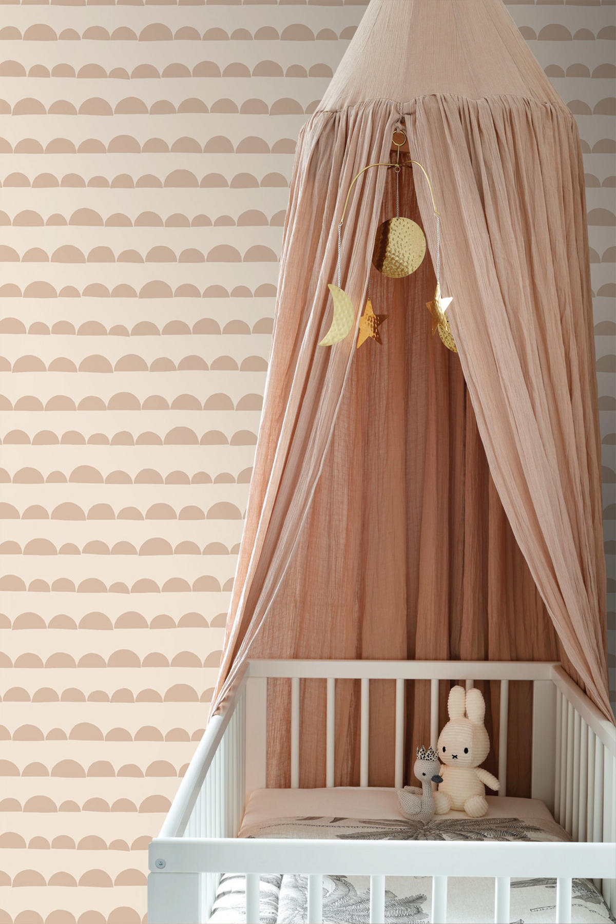 TAPETE grafisches Motiv 50 x 900 cm - Beige, Papier (50/0.1cm) - ESTAhome