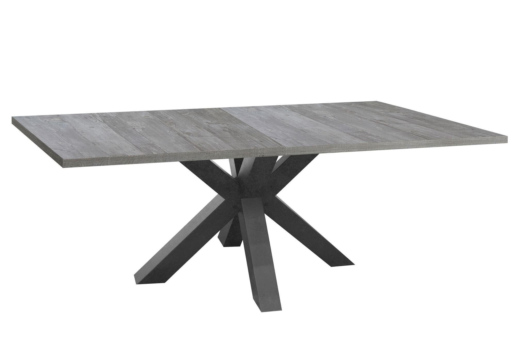 ESSTISCH ausziehbar Ela 1 160 x 90 x 75 Graphit/Beton - Hellgrau/Graphitfarben, Holzwerkstoff (160/90/75cm) - 58aufmkessel
