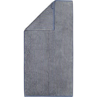 HANDTUCH TWO-TONE STRIPES 480 NACHTBLAU - 10 - Blau, Textil (50/100cm) - Cawoe