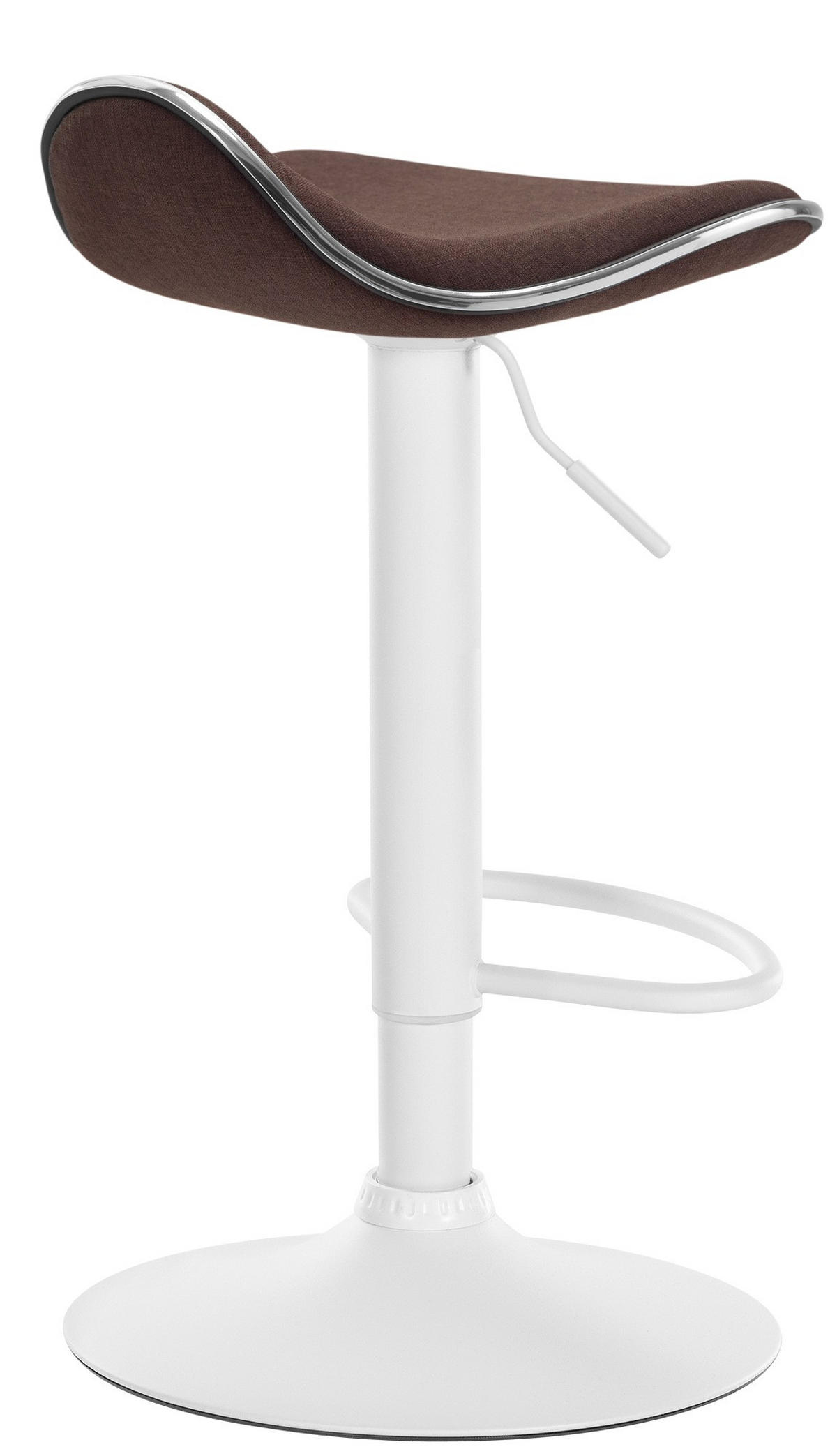 BARHOCKER Stoff braun - Weiß/Braun, Textil/Metall (45/71/45cm) - CLP