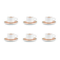 TASSEN 200ml und Untertasse Ø15cm Oxygen - 12 Teile -Puderrosa - Rosa, Keramik (15/7/15cm) - Björn