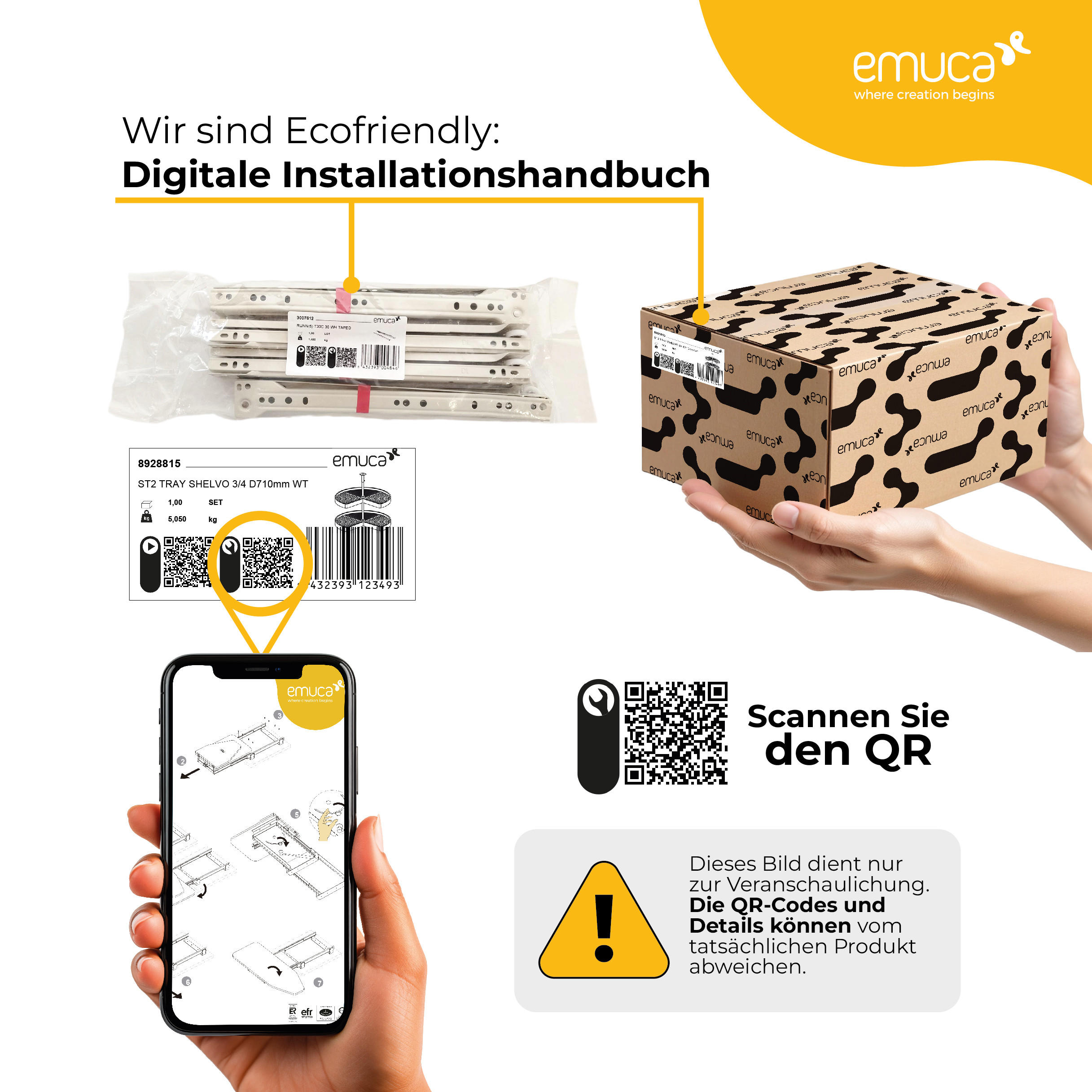 Thumbnail - Emuca Möbelgriffe, Dunkelgrau, Metall, 12x5x15 cm, Schlafzimmer, Kleiderschränke, Schrankzubehör