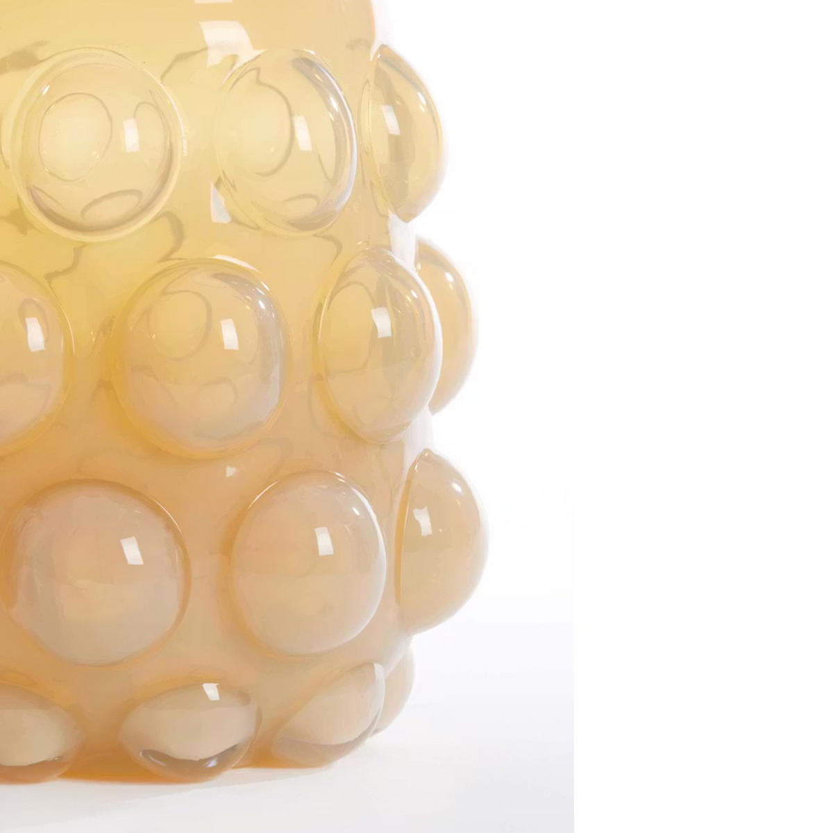 GLASVASE HAROA Ø24x30 cm, Glas, Hellgelb - Hellgelb, Glas (30cm) - Light & Living