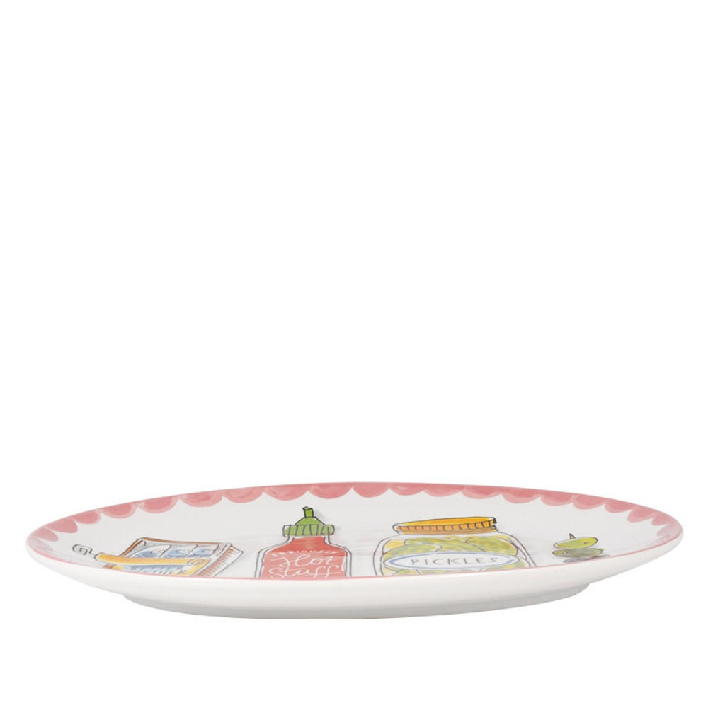 TELLER Food Icons in Bunt - 27cm - Multicolor, Keramik (27/19.4/2.1cm) - Blond Amsterdam