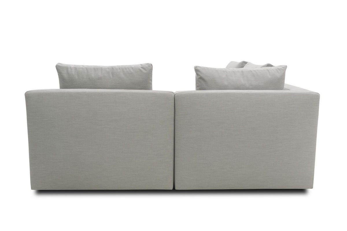 GARTENLOUNGE-SET 2 Bozhana mit Outdoorbezug in silber - Silberfarben, Kunststoff - 58aufmkessel