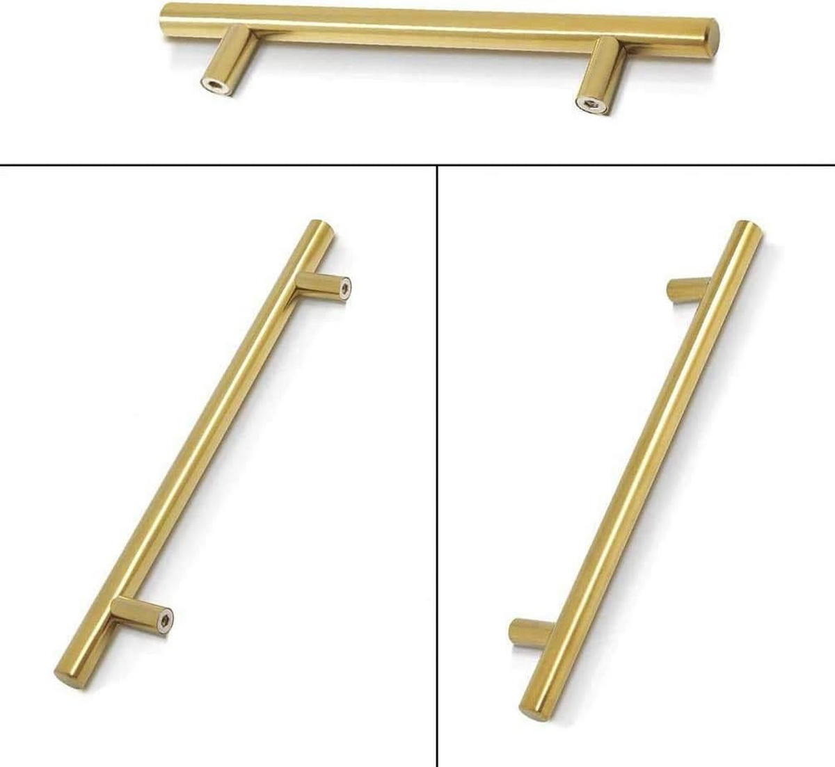 MÖBELGRIFF Gold 10er-Set 96 mm Edelstahl - Multicolor, Metall (1/3.2/15cm)