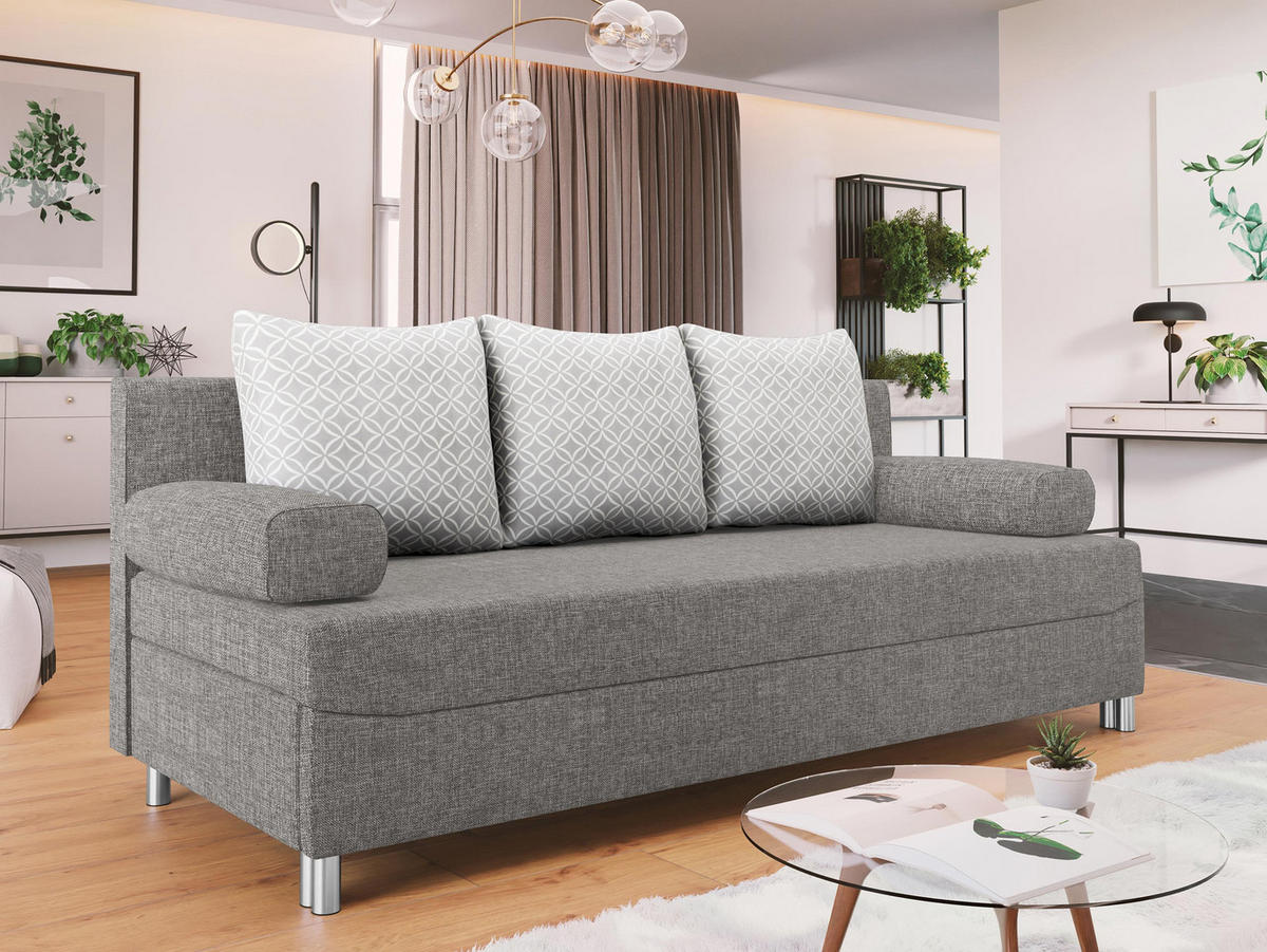 SCHLAFSOFA Dover - Chromfarben/Silberfarben, Holz/Kunststoff (192/86/80cm) - MIRJAN24