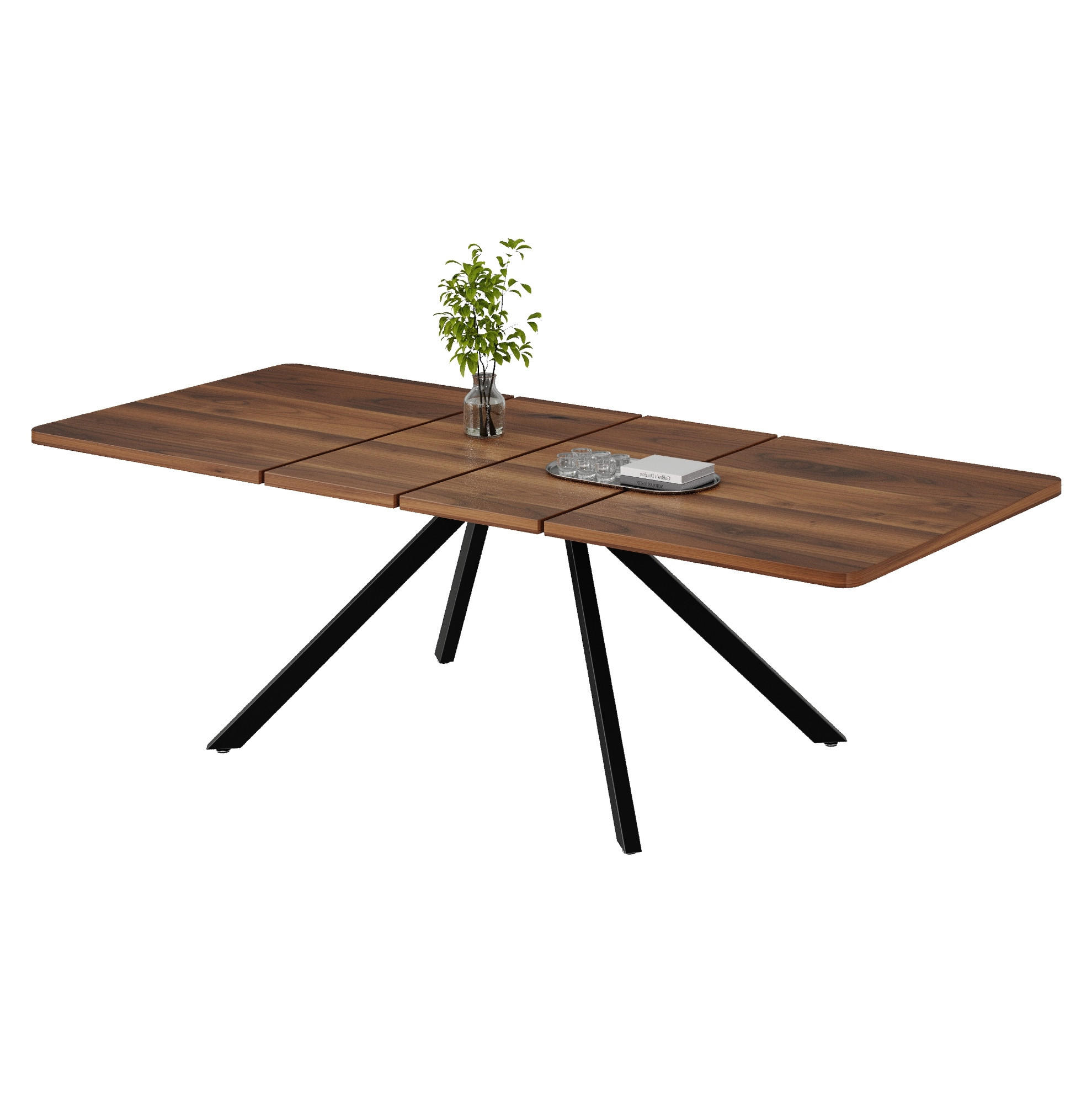 AUSZIEHTISCH 160-240/90 cm in Walnussfarben für 6 bis 10 Personen - Walnussfarben, Holzwerkstoff (240/90/74.5cm) - BEAOK